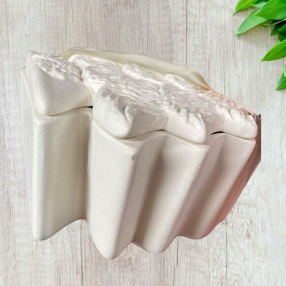 Ceramic Bisque Christmas Tree Trinket Box Ready to Paint - Picture 5 of 8